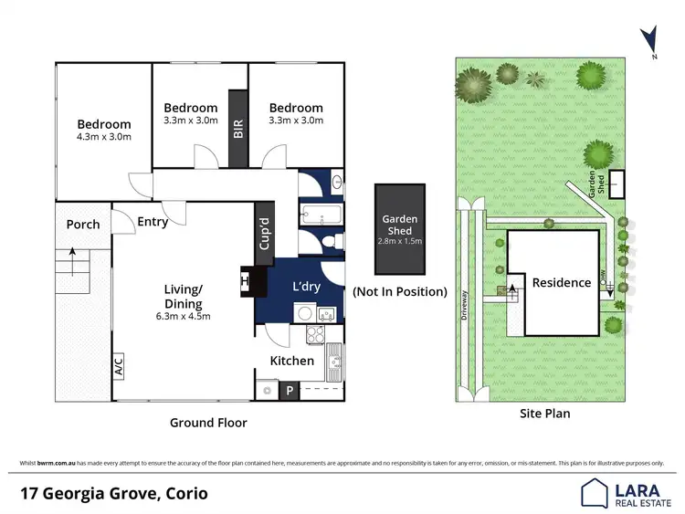 Floorplan of Homely house listing, 17 Georgia Grove, Corio VIC 3214