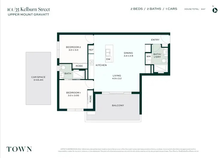 Floorplan of Homely unit listing, 101/35 Kelburn Street, Upper Mount Gravatt QLD 4122
