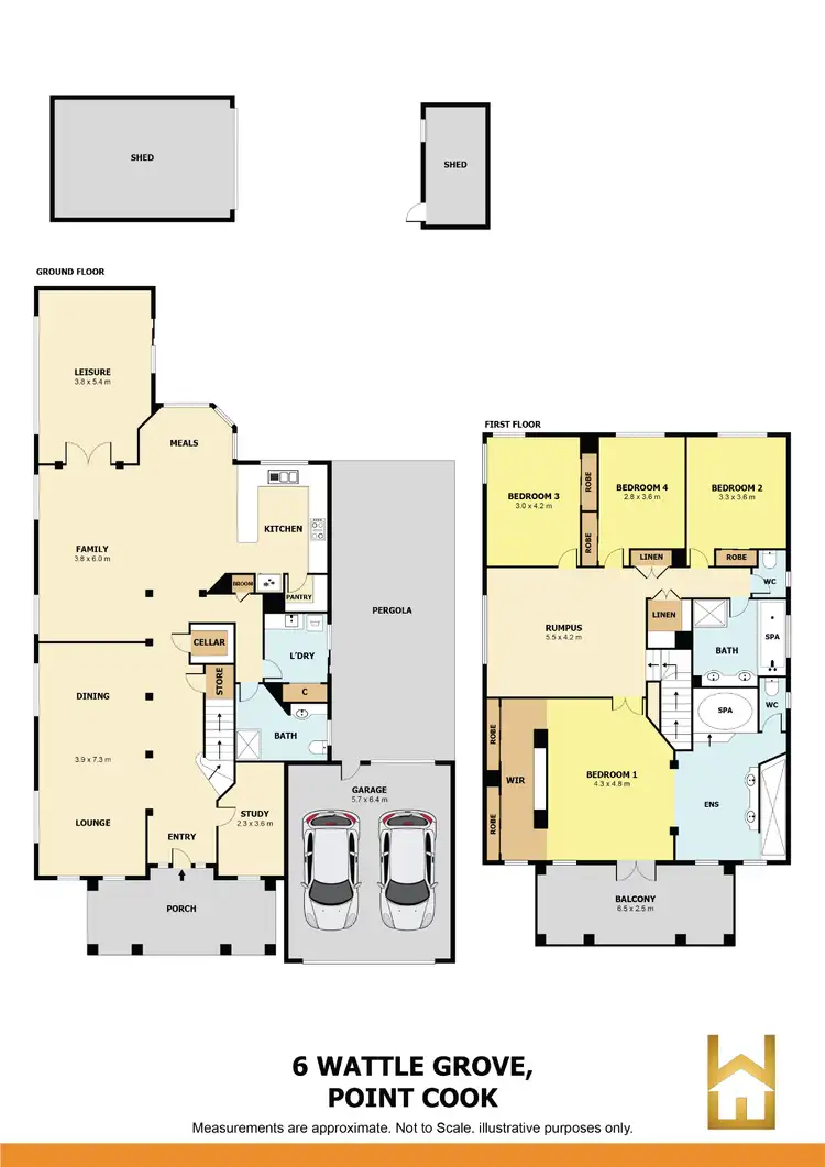 Floorplan of Homely house listing, 6 Wattle Grove, Point Cook VIC 3030
