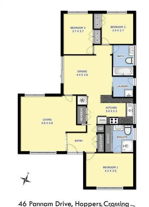 Floorplan of Homely house listing, 46 Pannam Drive, Hoppers Crossing VIC 3029
