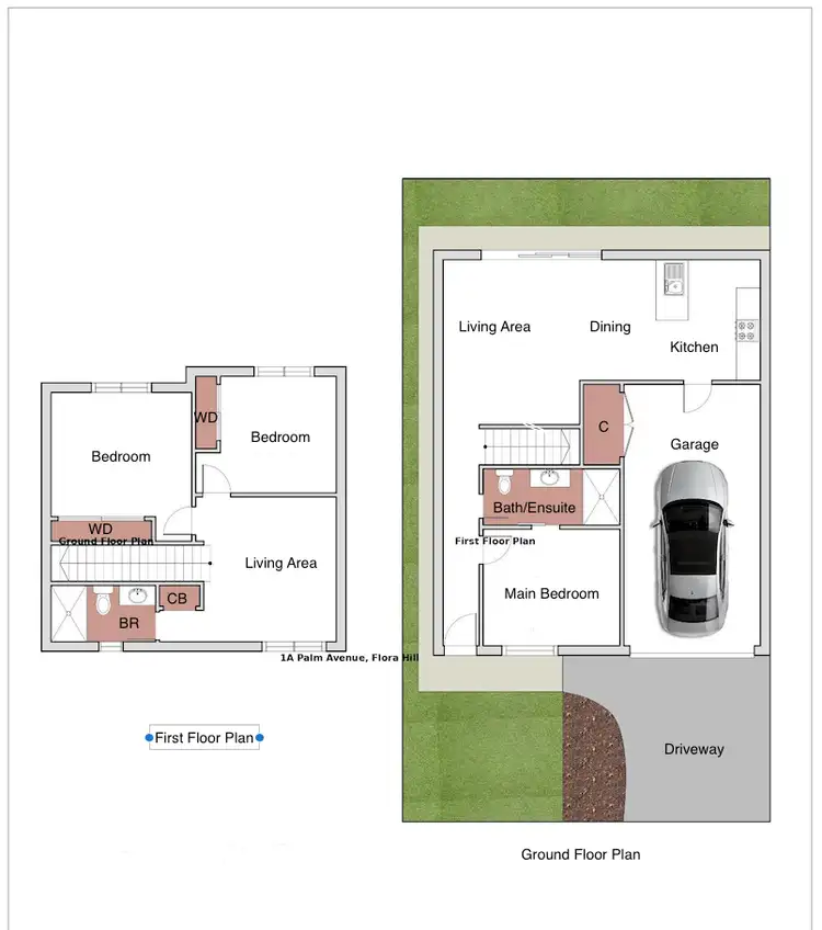 Floorplan of Homely townhouse listing, 1 Palm Avenue, Spring Gully VIC 3550