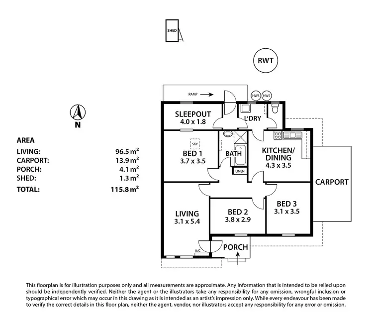 Floorplan of Homely semi-detached listing, 10 & 12 Ibis Road, Murray Bridge SA 5253