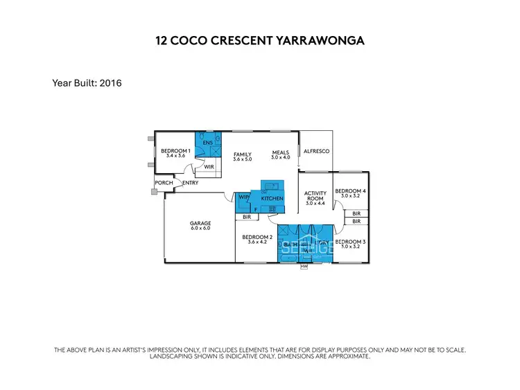 Floorplan of Homely house listing, 12 Coco Crescent, Yarrawonga VIC 3730