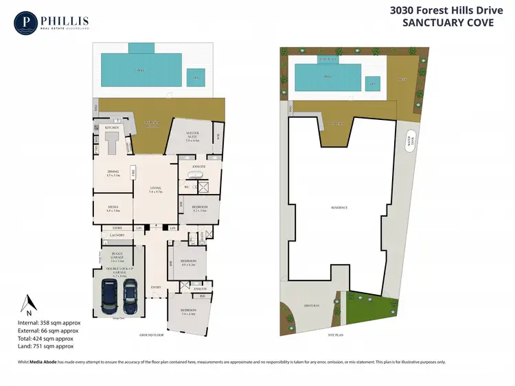 Floorplan of Homely house listing, 3030 Forest Hills Drive, Sanctuary Cove QLD 4212
