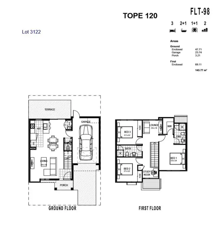Floorplan of Homely townhouse listing, 31 Fogarty Street, Williams Landing VIC 3027