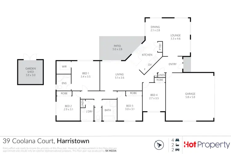 Floorplan of Homely house listing, 39 Coolana Court, Harristown QLD 4350