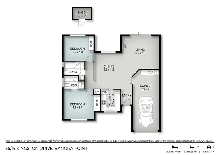 Floorplan of Homely unit listing, 25/14 Kingston Drive, Banora Point NSW 2486
