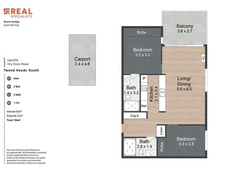 Floorplan of Homely unit listing, 5/32 Dry Dock Road, Tweed Heads South NSW 2486