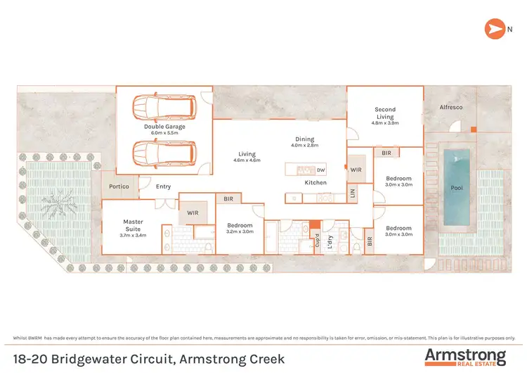 Floorplan of Homely house listing, 18-20 Bridgewater Circuit, Armstrong Creek VIC 3217