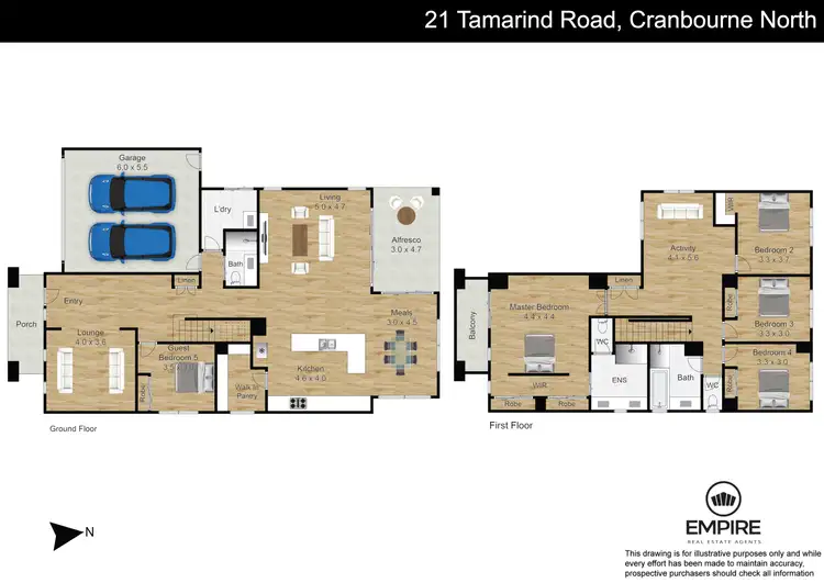 Floorplan of Homely house listing, 21 Tamarind Road, Cranbourne North VIC 3977