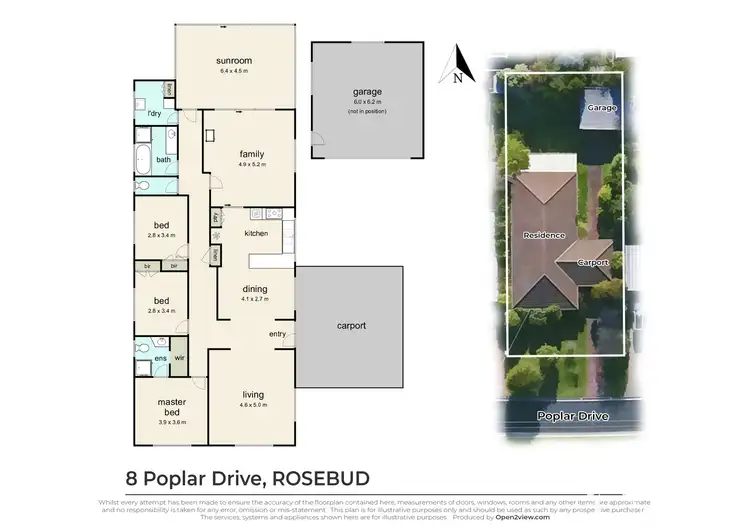 Floorplan of Homely house listing, 8 Poplar Drive, Rosebud VIC 3939