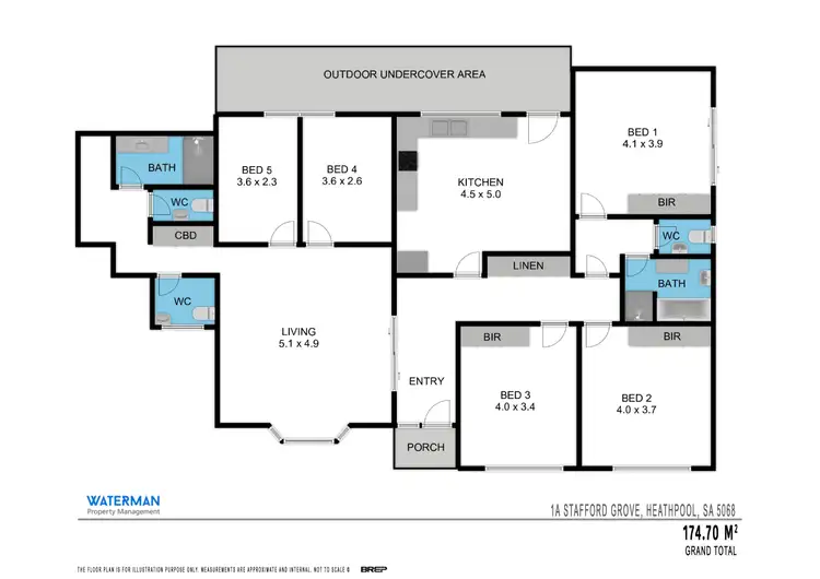 Floorplan of Homely house listing, 1A Stafford Grove, Heathpool SA 5068