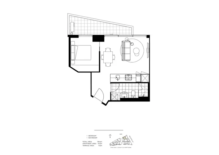 Floorplan of Homely apartment listing, 1003/42 Balston Street, Southbank VIC 3006