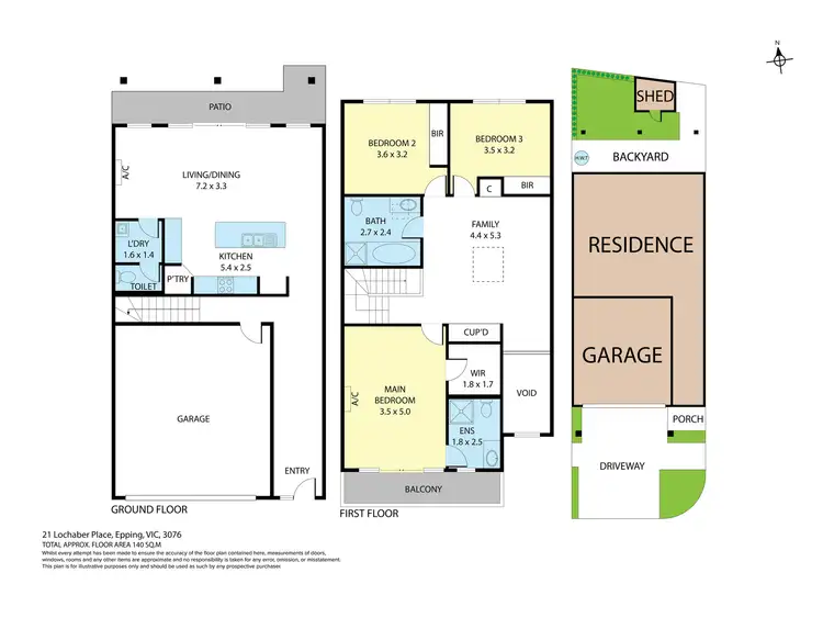 Floorplan of Homely townhouse listing, 21 Lochaber Place, Epping VIC 3076