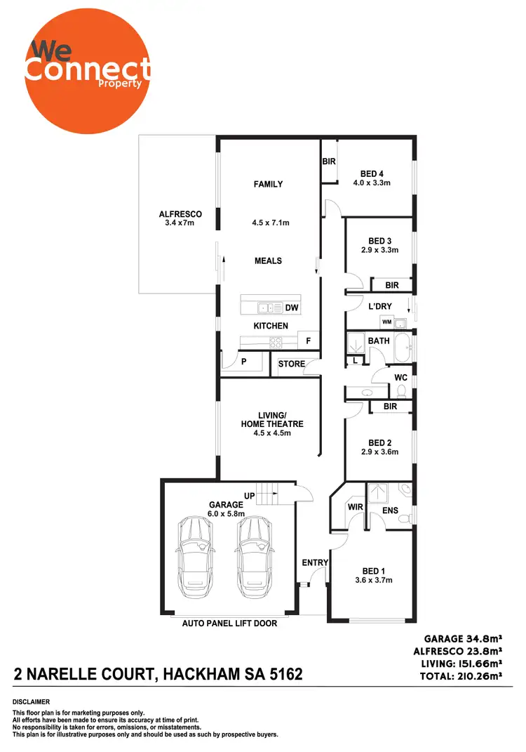 Floorplan of Homely house listing, 2 Narelle Court, Hackham SA 5163
