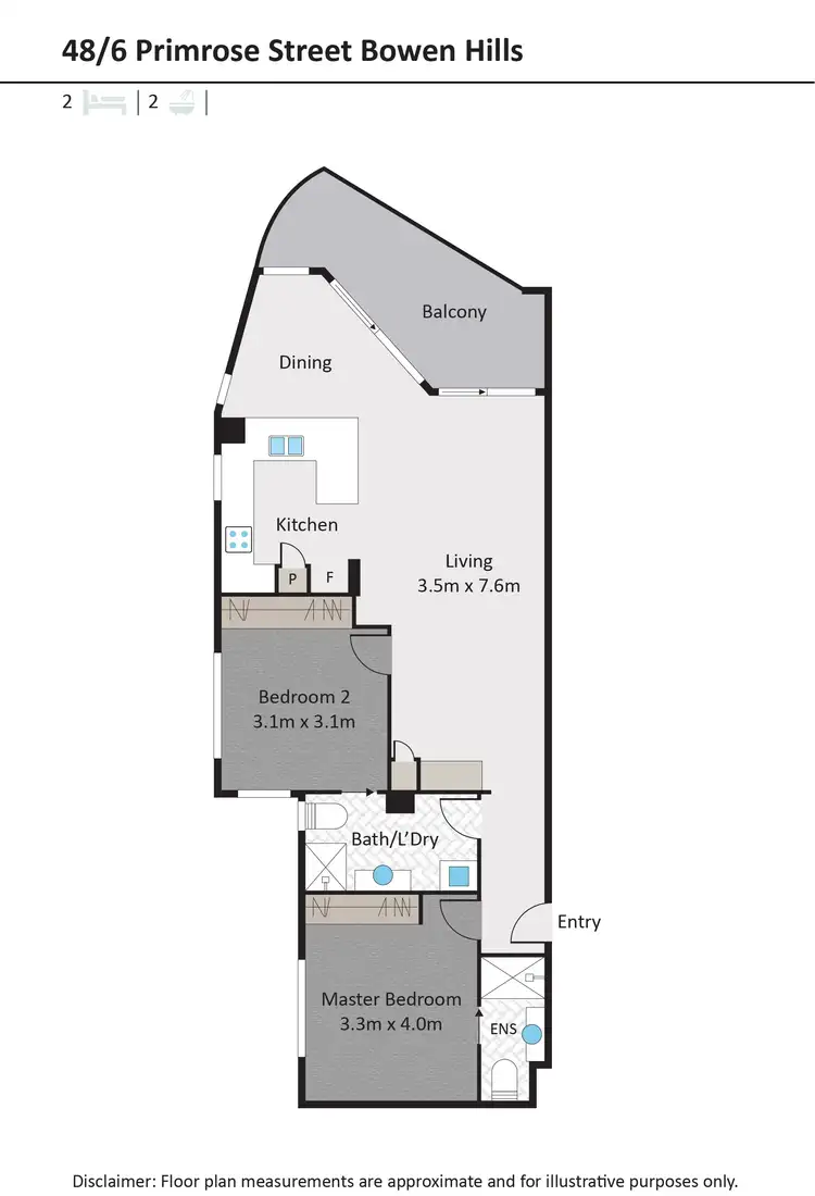 Floorplan of Homely apartment listing, 41/6 Primrose Street, Bowen Hills QLD 4006