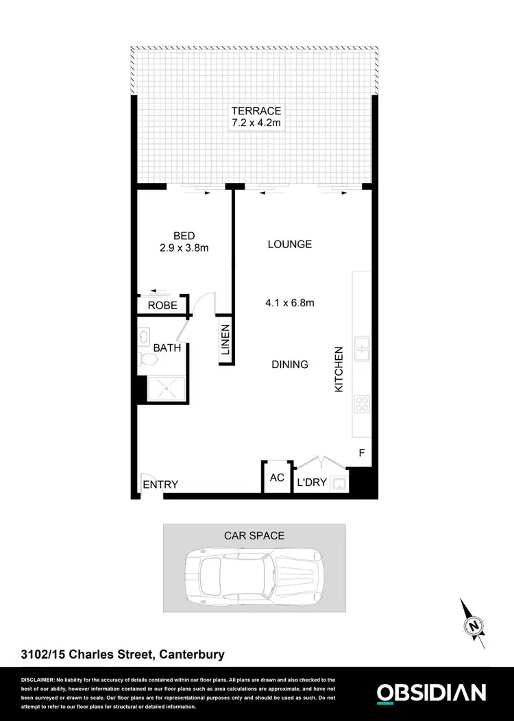Floorplan of Homely apartment listing, 3102/15 Charles St, Canterbury NSW 2193