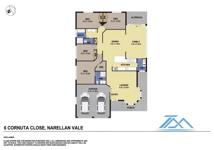 Floorplan of Homely house listing, 6 Cornuta Close, Narellan Vale NSW 2567
