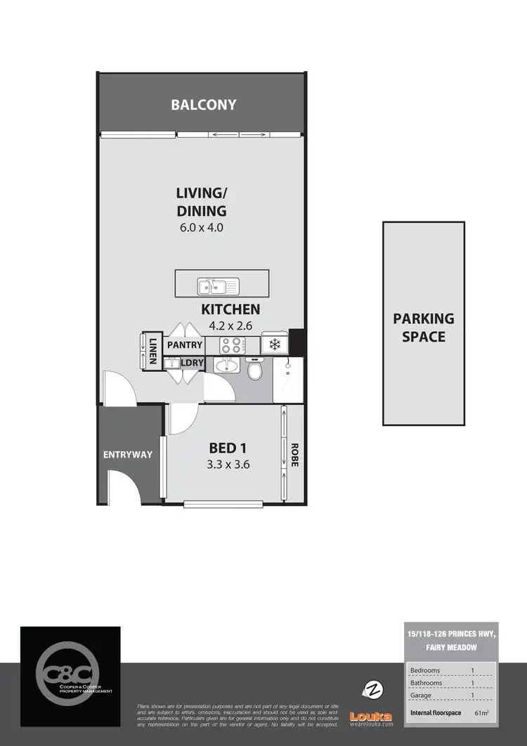 Floorplan of Homely apartment listing, 15/124 Princes Highway, Fairy Meadow NSW 2519