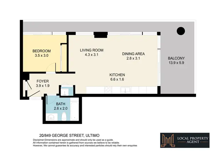 Floorplan of Homely apartment listing, 20/849 George Street, Ultimo NSW 2007