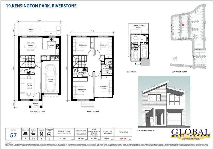 Floorplan of Homely townhouse listing, 19 Kensington Park Rd, Riverstone NSW 2765