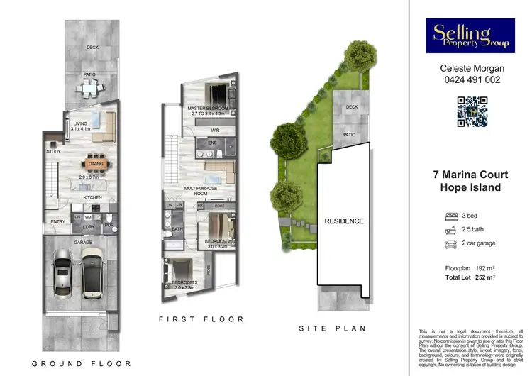 Floorplan of Homely townhouse listing, 7 Marina Court, Hope Island QLD 4212