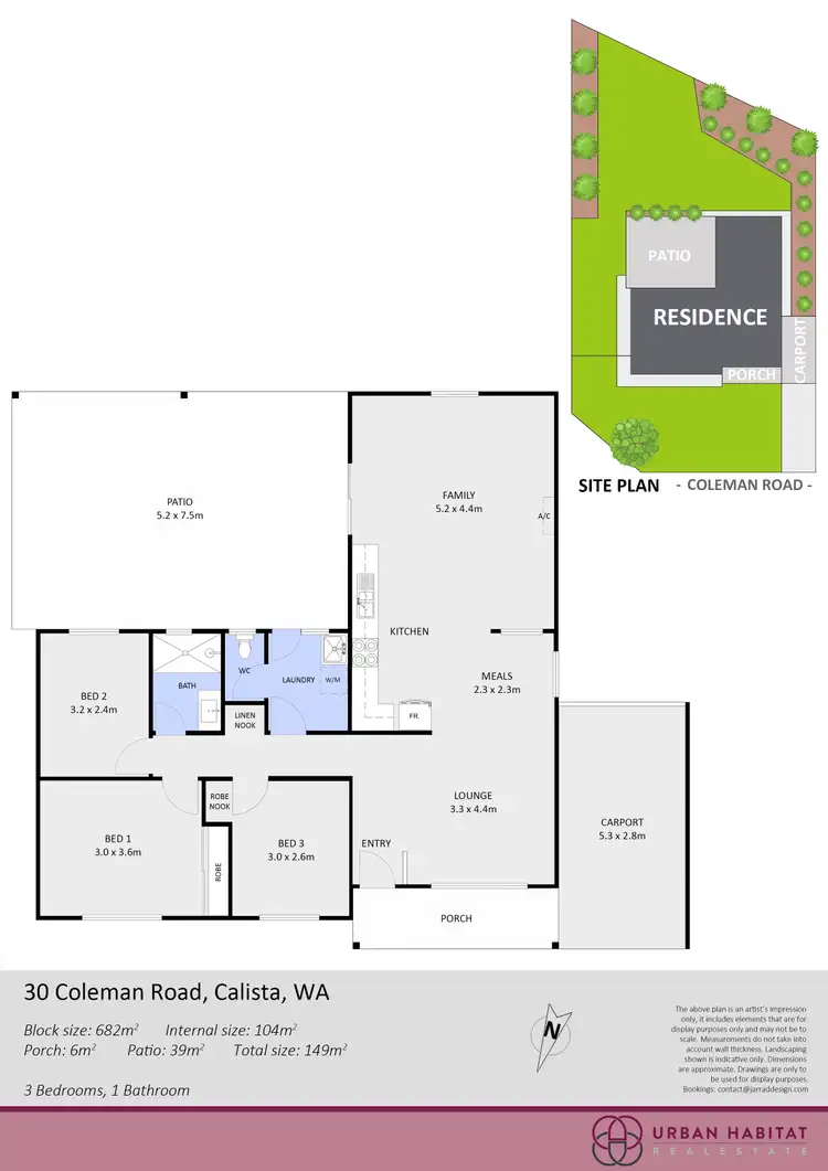Floorplan of Homely house listing, 30 Coleman Road, Calista WA 6167