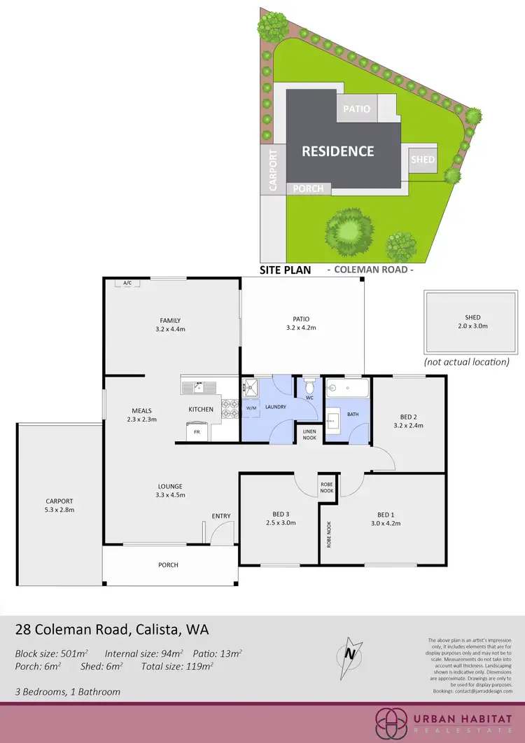 Floorplan of Homely house listing, 28 Coleman Road, Calista WA 6167