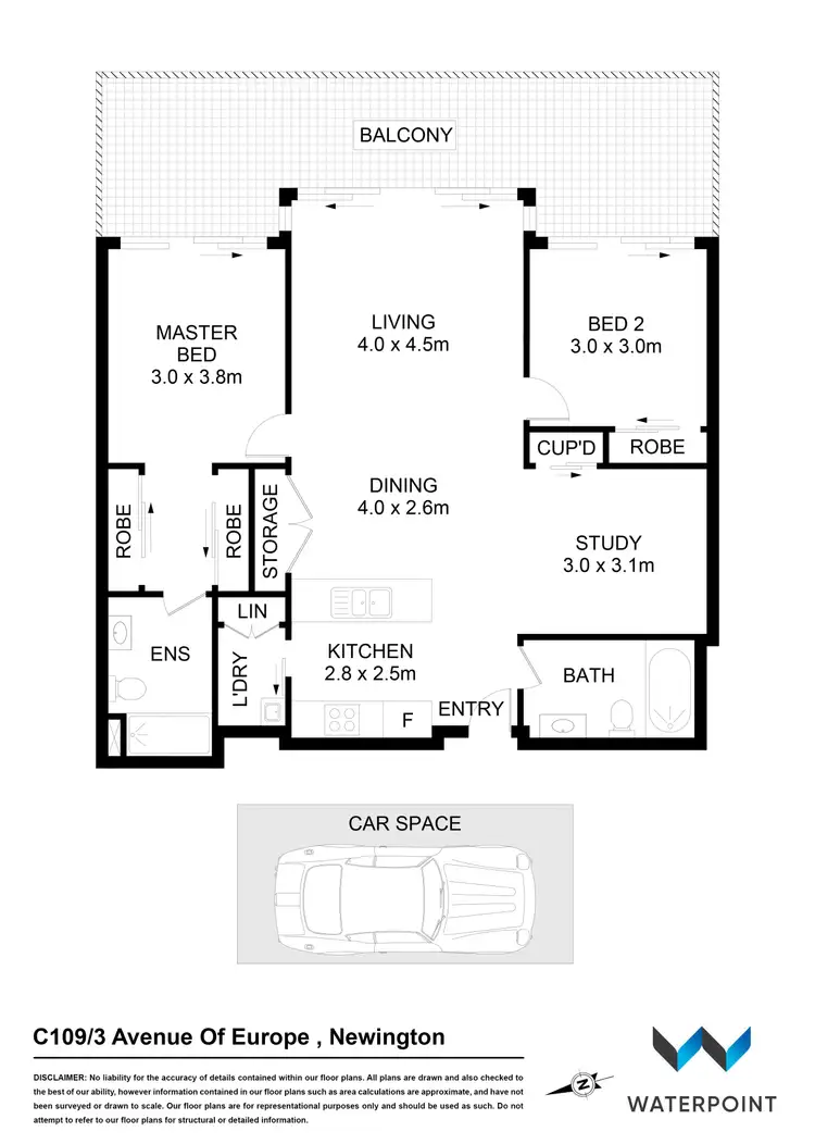 Floorplan of Homely apartment listing, C109/3 Avenue Of Europe, Newington NSW 2127