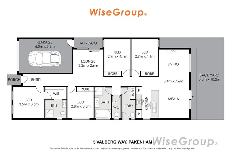 Floorplan of Homely house listing, 5 Valberg Way, Pakenham VIC 3810