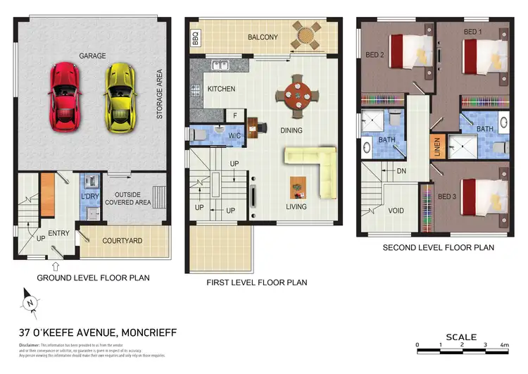 Floorplan of Homely townhouse listing, 37 O'Keefe Avenue, Moncrieff ACT 2914