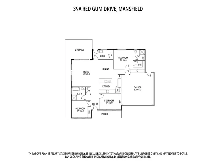 Floorplan of Homely townhouse listing, 39a Redgum Drive, Mansfield VIC 3722