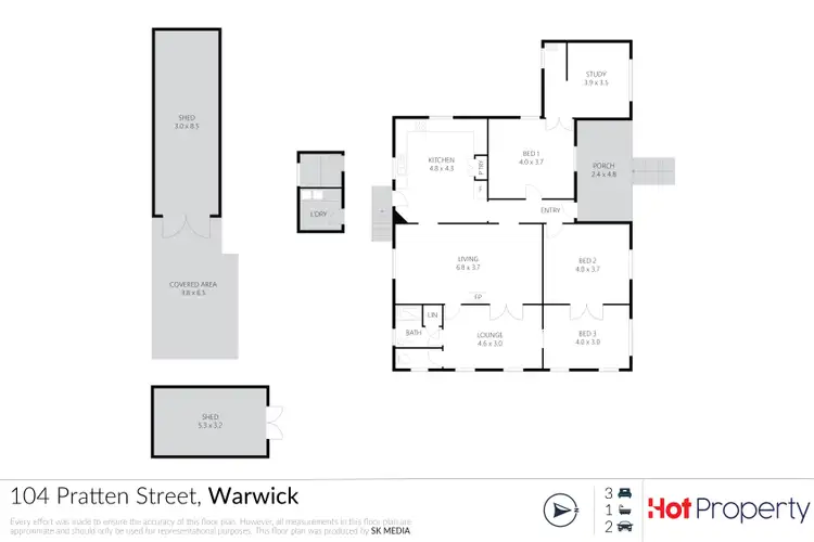Floorplan of Homely house listing, 104 Pratten Street, Warwick QLD 4370