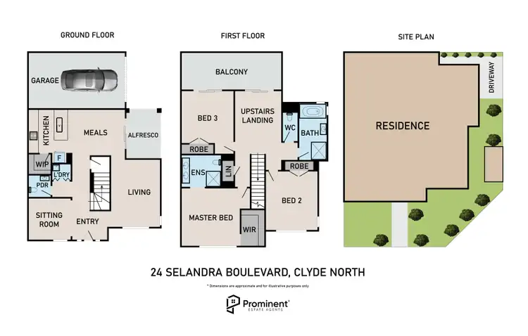 Floorplan of Homely townhouse listing, 24 Selandra Boulevard, Clyde North VIC 3978