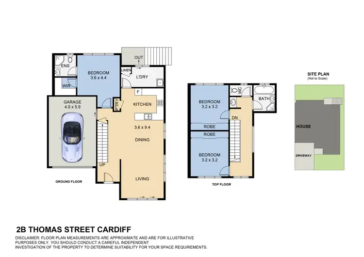 Floorplan of Homely townhouse listing, 2B Thomas Street, Cardiff NSW 2285
