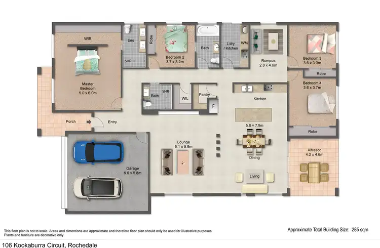 Floorplan of Homely house listing, 106 Kookaburra Circuit, Rochedale QLD 4123