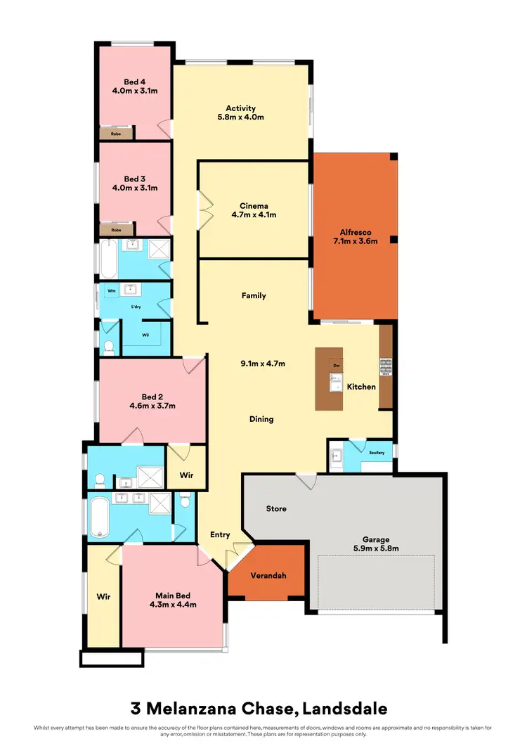 Floorplan of Homely house listing, 3 Melanzana Chase, Landsdale WA 6065