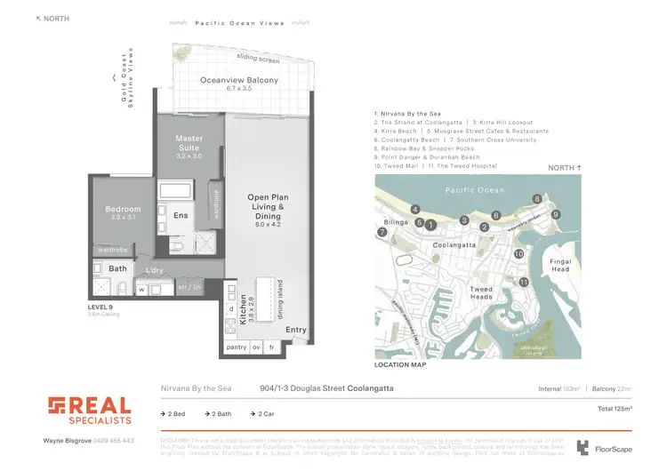 Floorplan of Homely unit listing, 904/1 Douglas Street 'Nirvana', Coolangatta QLD 4225