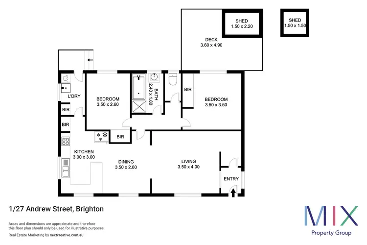 Floorplan of Homely villa listing, 1/27 Andrew Street, Brighton TAS 7030