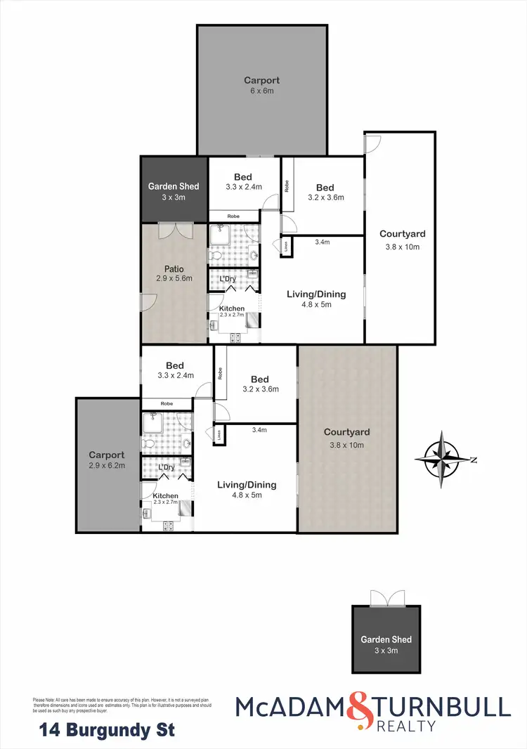 Floorplan of Homely block of units listing, 14 Burgundy Street, Wilsonton Heights QLD 4350