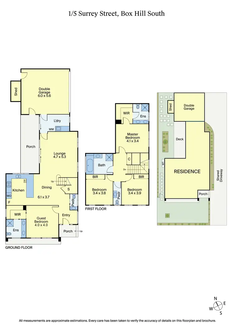 Floorplan of Homely townhouse listing, 1/5 Surrey Street, Box Hill South VIC 3128
