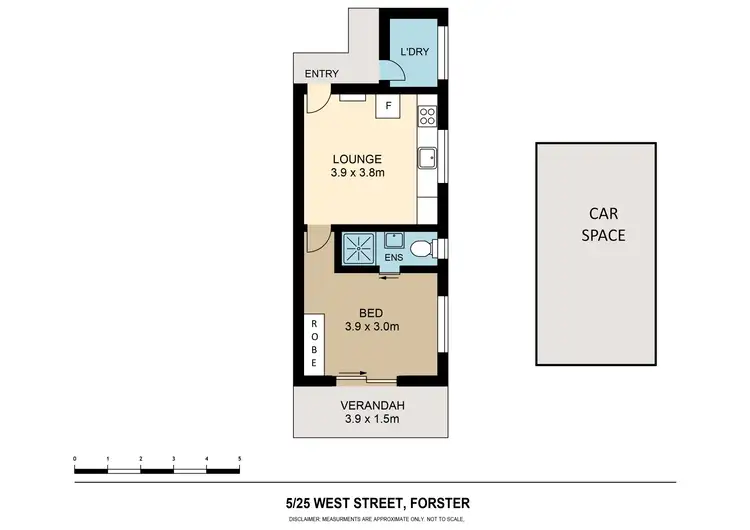 Floorplan of Homely unit listing, 5/25 West Street, Forster NSW 2428