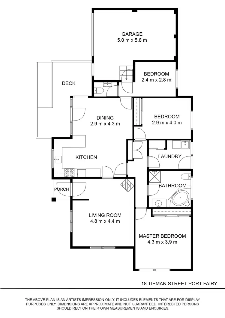 Floorplan of Homely house listing, 18 Tieman Street, Port Fairy VIC 3284
