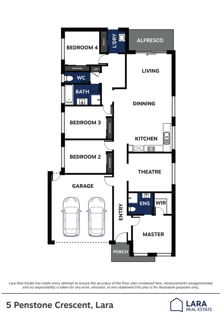 Floorplan of Homely house listing, 5 Penstone Street, Lara VIC 3212