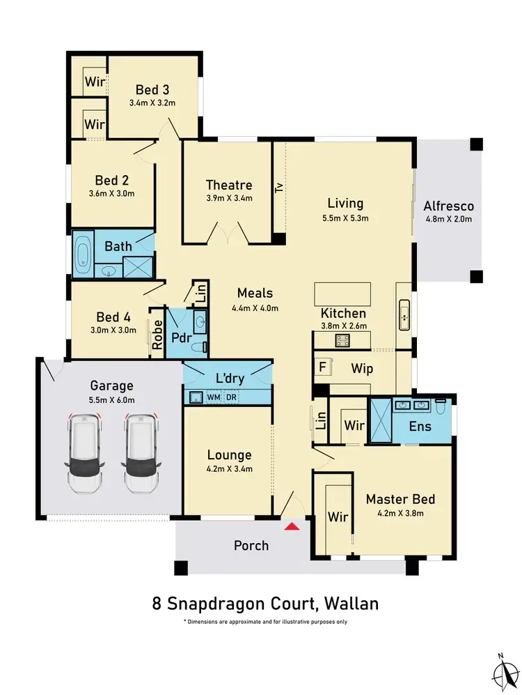 Floorplan of Homely house listing, 8 Snapdragon Court, Wallan VIC 3756