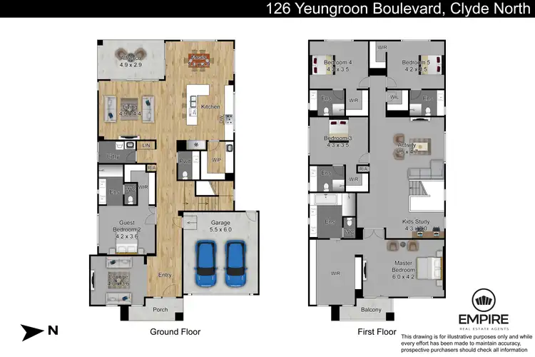Floorplan of Homely house listing, 126 Yeungroon Blvd, Clyde North VIC 3978