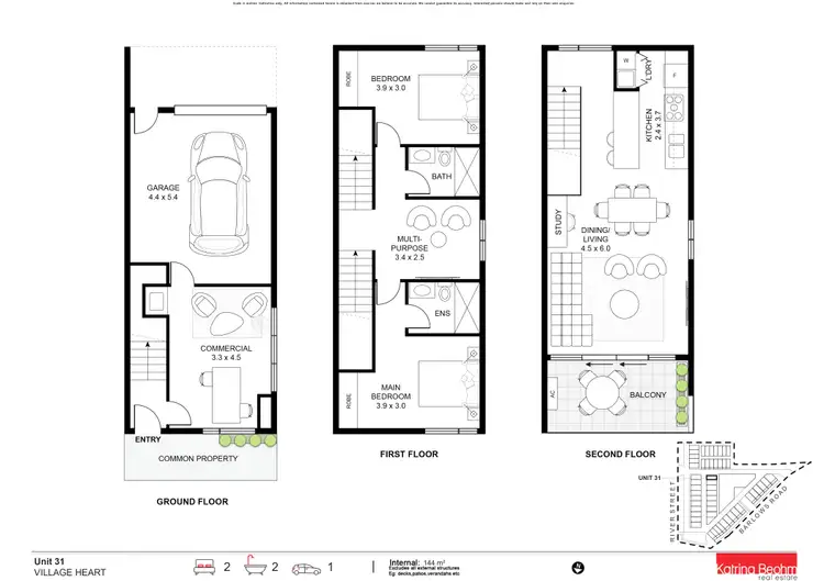Floorplan of Homely townhouse listing, 31/449 River Street, Ballina NSW 2478