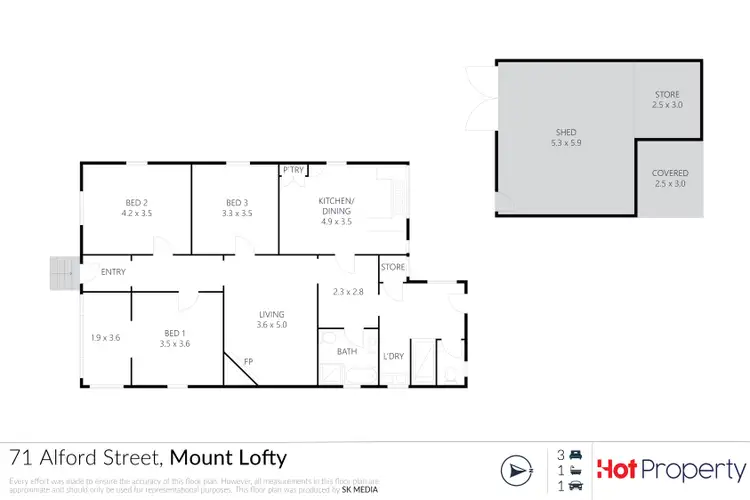 Floorplan of Homely house listing, 71 Alford Street, Mount Lofty QLD 4350