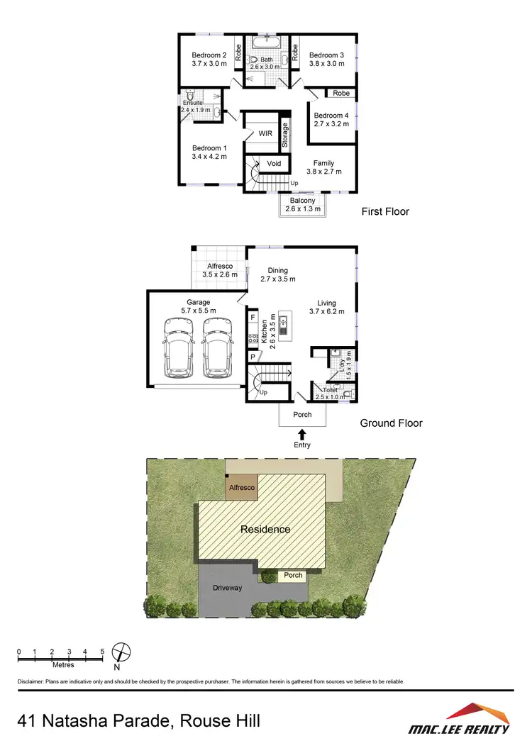 Floorplan of Homely house listing, 41 Natasha Parade, Rouse Hill NSW 2155