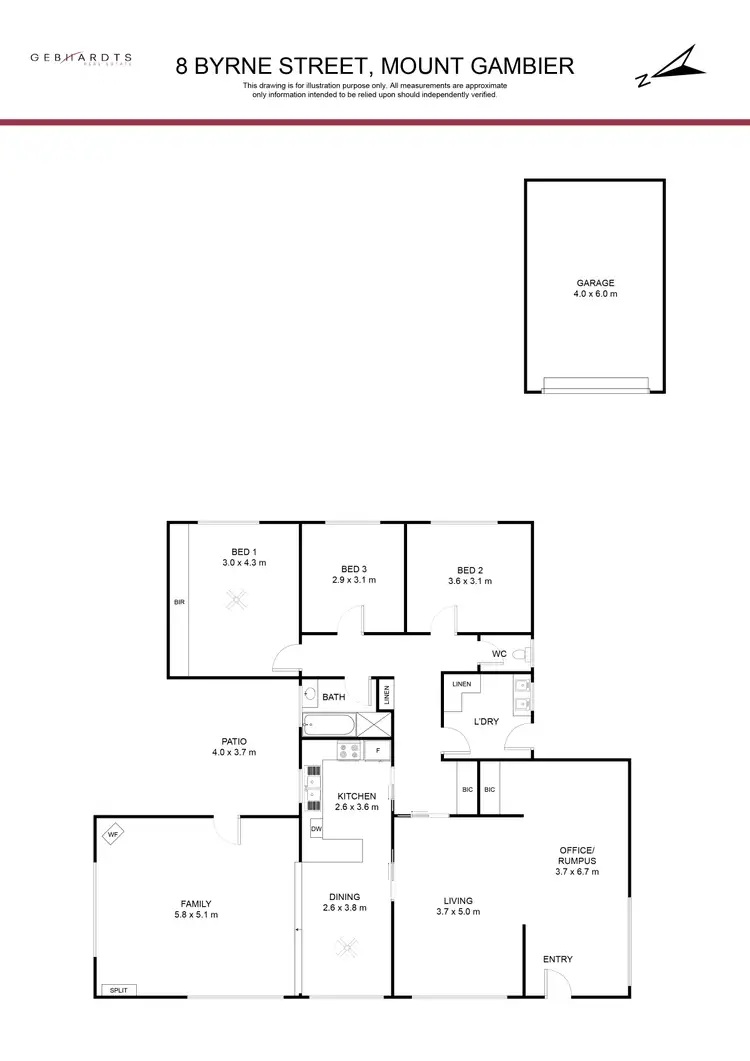 Floorplan of Homely house listing, 8 Byrne Street, Mount Gambier SA 5290